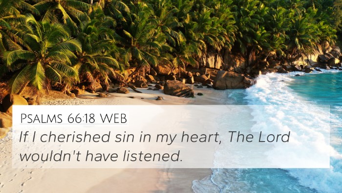 Psalms 66:18 WEB Bible Verse Image