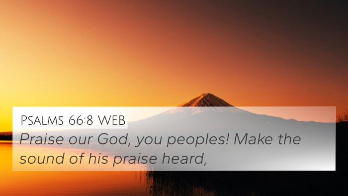 Psalms 66:8 WEB Bible Verse Image