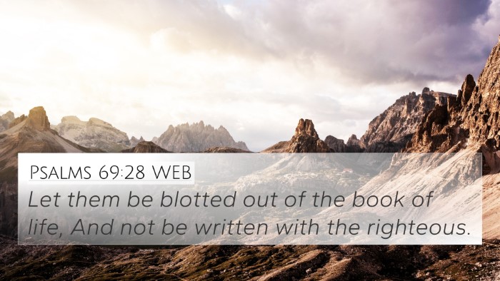 Psalms 69:28 WEB Bible Verse Image