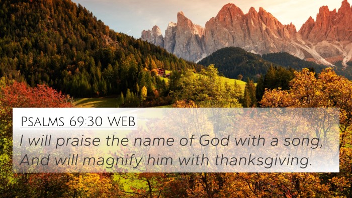 Psalms 69:30 WEB Bible Verse Image