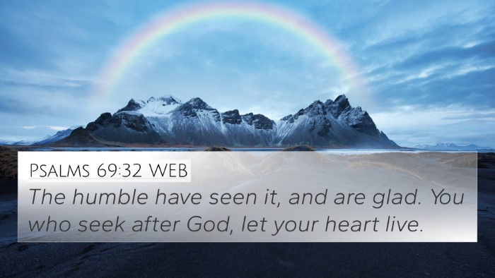 Psalms 69:32 WEB Bible Verse Image