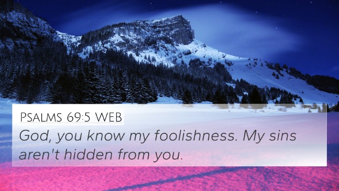 Psalms 69:5 WEB Bible Verse Image