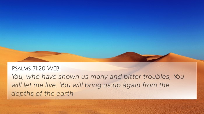 Psalms 71:20 WEB Bible Verse Image