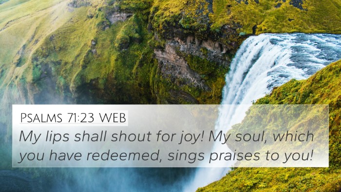 Psalms 71:23 WEB Bible Verse Image