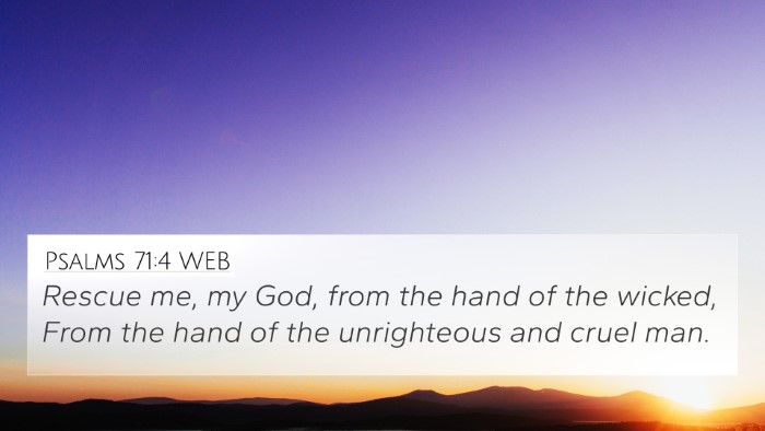 Psalms 71:4 WEB 4K Wallpaper - Rescue me, my God, from the hand of the wicked, - 4K Wallpaper Bible Verse
