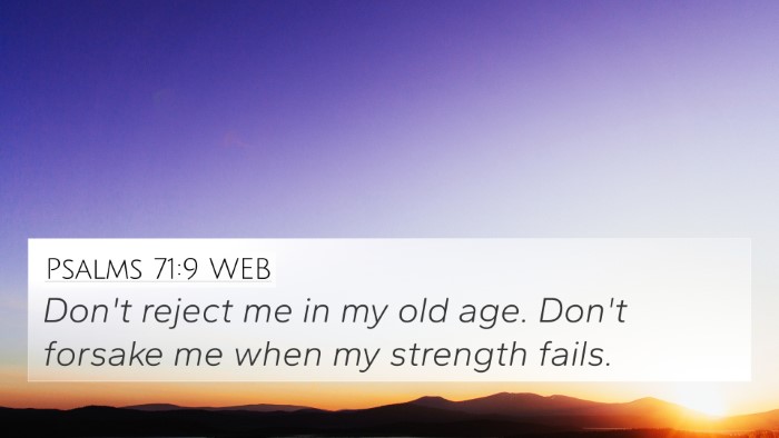 Psalms 71:9 WEB 4K Wallpaper - Don't reject me in my old age. Don't forsake me - 4K Wallpaper Bible Verse