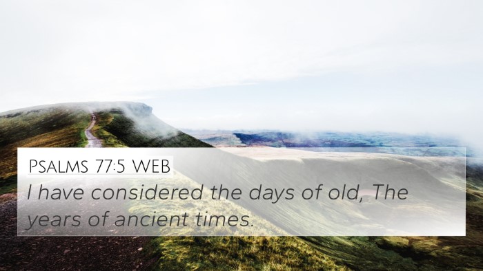Psalms 77:5 WEB Bible Verse Image