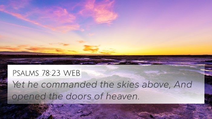 Psalms 78:23 WEB Bible Verse Image