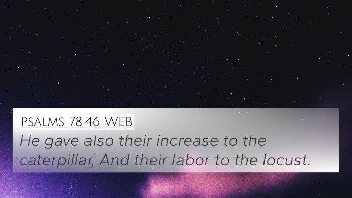 Psalms 78:46 WEB Bible Verse Image