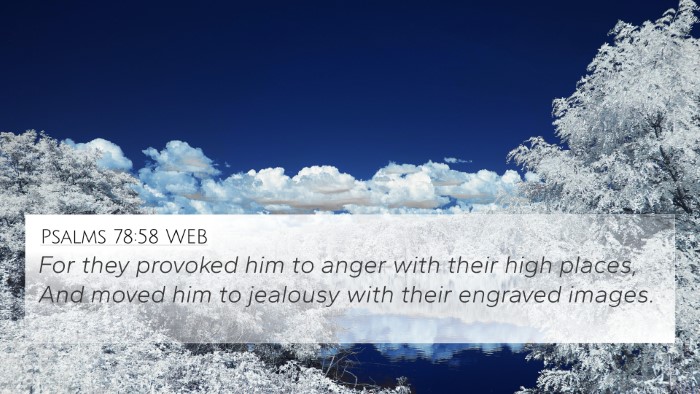 Psalms 78:58 WEB Bible Verse Image