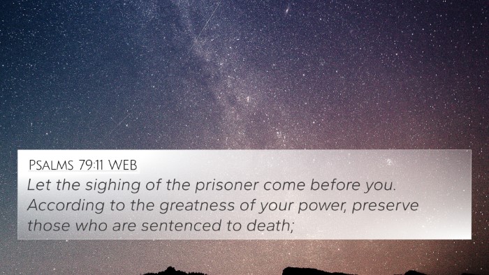 Psalms 79:11 WEB Bible Verse Image