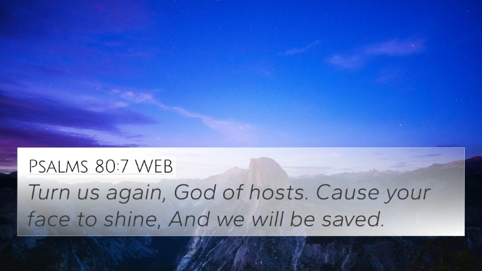 Psalms 80:7 WEB Bible Verse Image