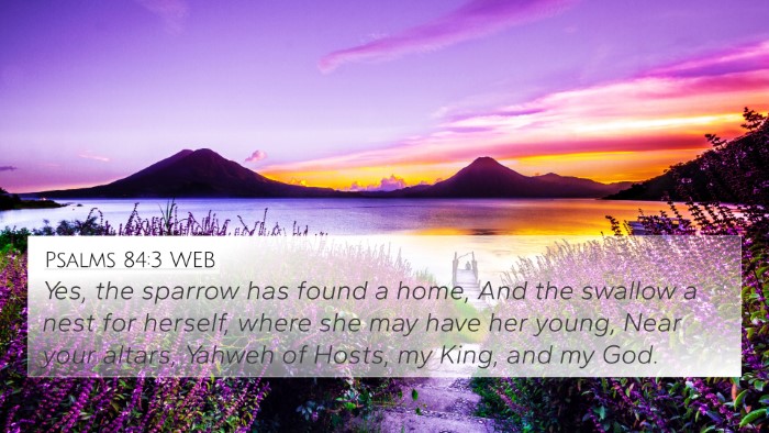 Psalms 84:3 WEB Bible Verse Image