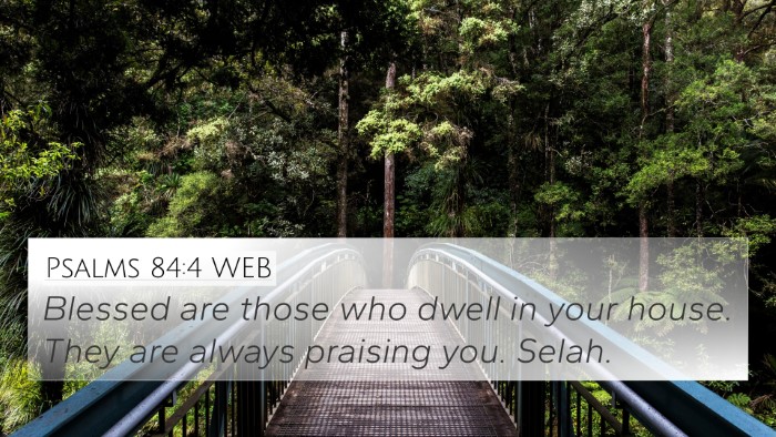 Psalms 84:4 WEB Bible Verse Image