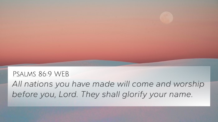Psalms 86:9 WEB Bible Verse Image