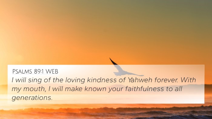 Psalms 89:1 WEB Bible Verse Image