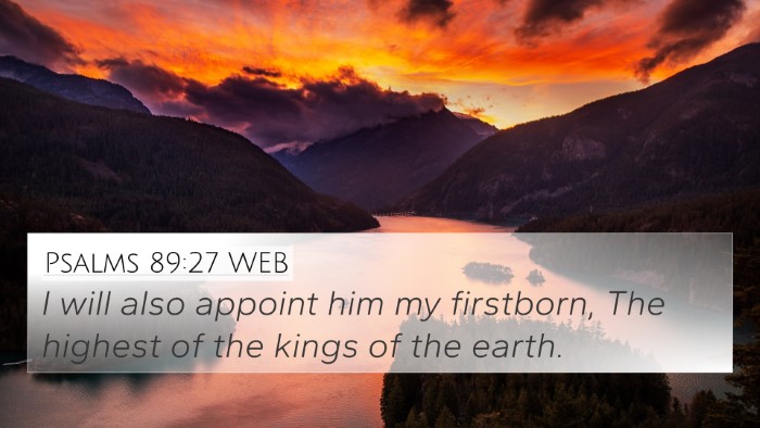 Psalms 89:27 WEB Bible Verse Image
