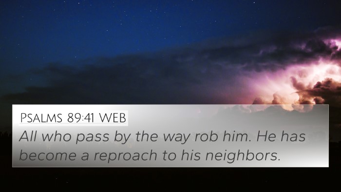 Psalms 89:41 WEB Bible Verse Image