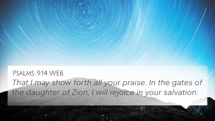 Psalms 9:14 WEB Bible Verse Image