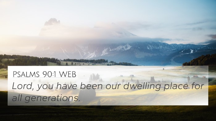 Psalms 90:1 WEB Bible Verse Image