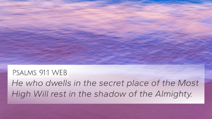 Psalms 91:1 WEB Bible Verse Image