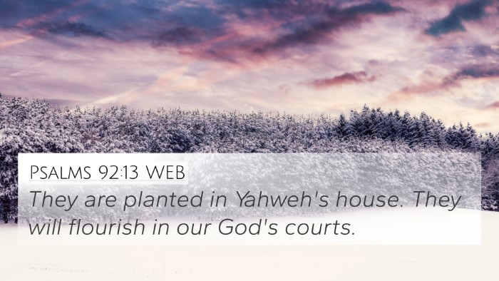 Psalms 92:13 WEB Bible Verse Image