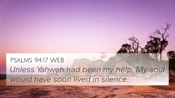 Psalms 94:17 WEB Bible Verse Image