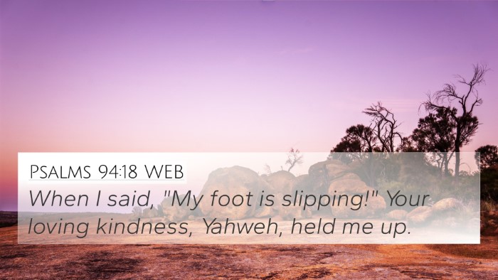 Psalms 94:18 WEB Bible Verse Image