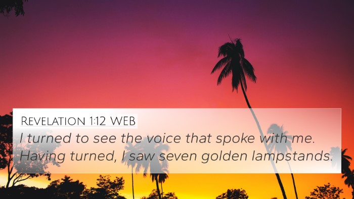 Revelation 1:12 WEB Bible Verse Image