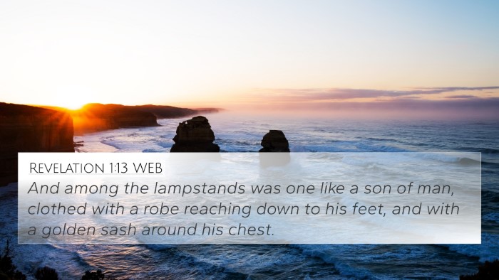 Revelation 1:13 WEB Bible Verse Image