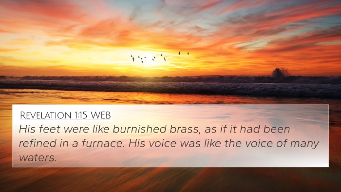 Revelation 1:15 WEB Bible Verse Image