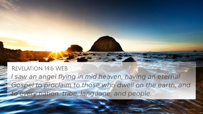 Revelation 14:6 WEB Bible Verse Image