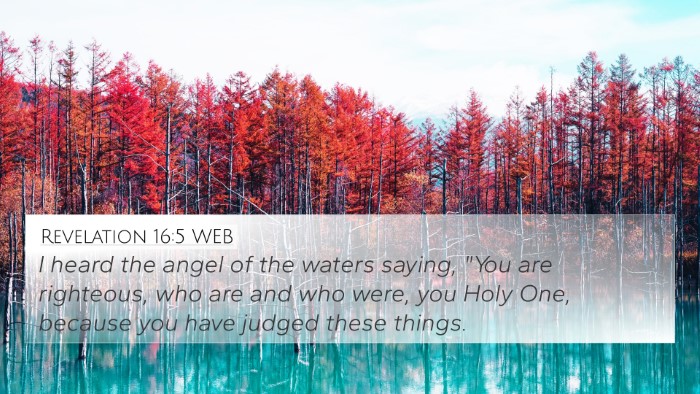 Revelation 16:5 WEB Bible Verse Image