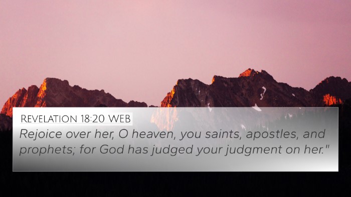 Revelation 18:20 WEB Bible Verse Image