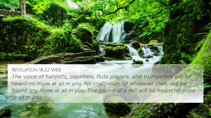 Revelation 18:22 WEB Bible Verse Image
