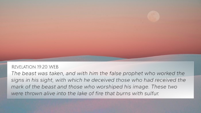 Revelation 19:20 WEB Bible Verse Image