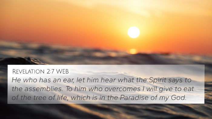Revelation 2:7 WEB Bible Verse Image