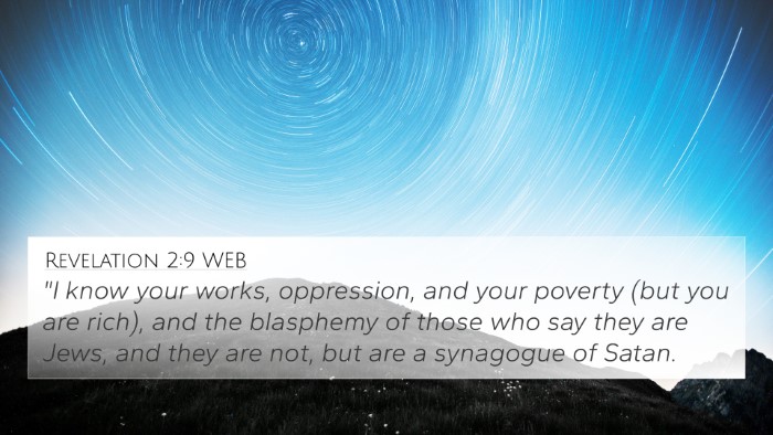 Revelation 2:9 WEB Bible Verse Image