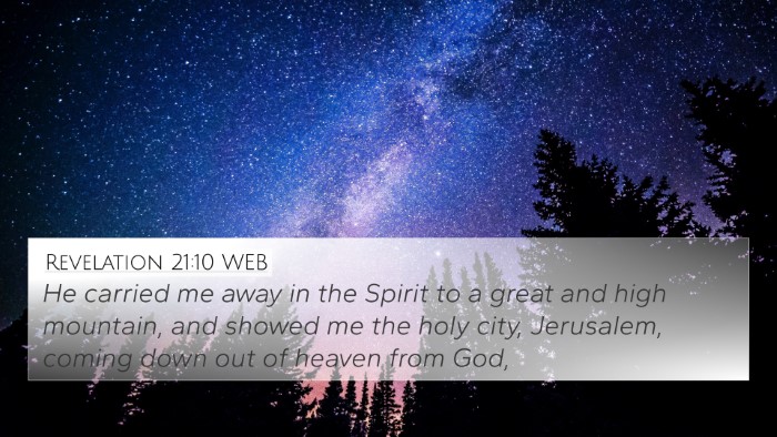 Revelation 21:10 WEB Bible Verse Image