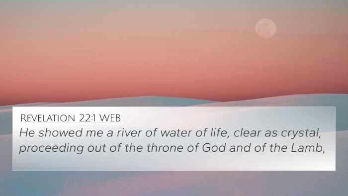 Revelation 22:1 WEB Bible Verse Image
