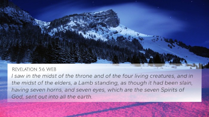 Revelation 5:6 WEB Bible Verse Image