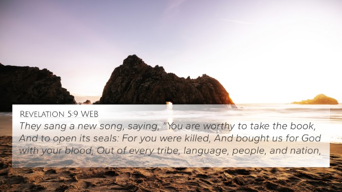 Revelation 5:9 WEB Bible Verse Image