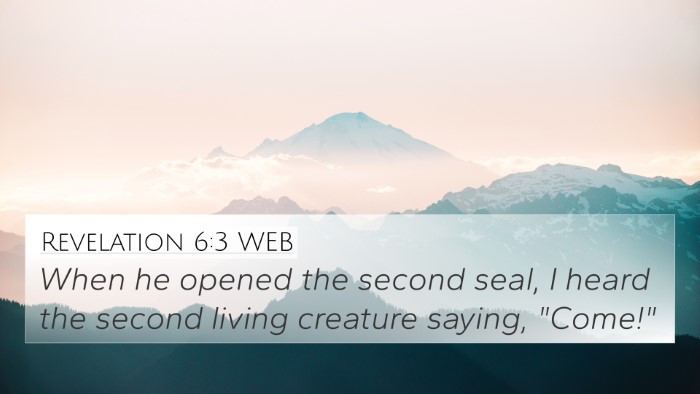 Revelation 6:3 WEB Bible Verse Image