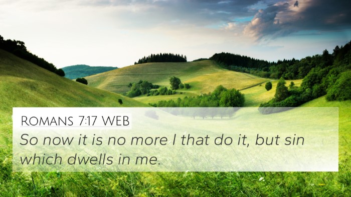 Romans 7:17 WEB Bible Verse Image