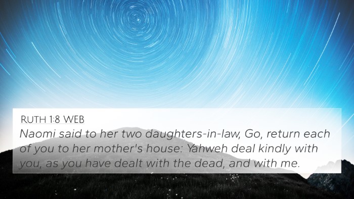 Ruth 1:8 WEB 4K Wallpaper - Naomi said to her two daughters-in-law, Go, - 4K Wallpaper Bible Verse