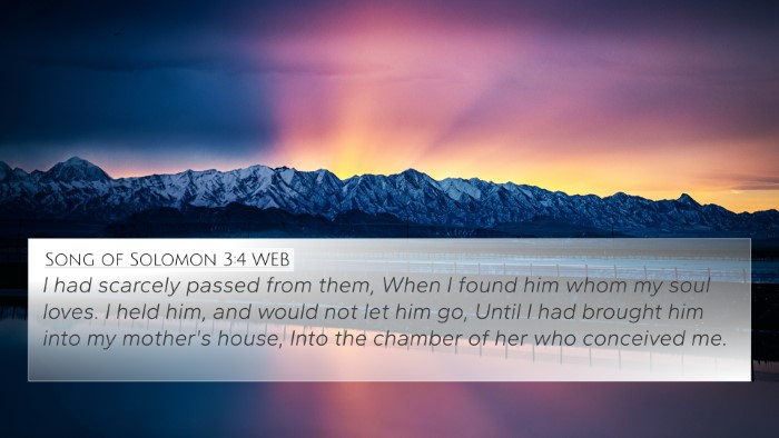 Song of Solomon 3:4 WEB Bible Verse Image