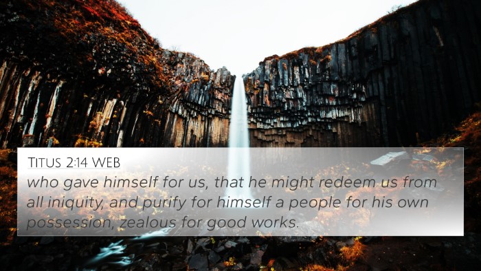 Titus 2:14 WEB Bible Verse Image