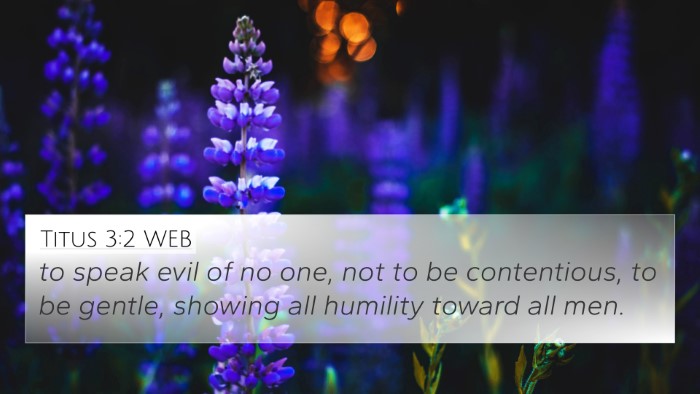 Titus 3:2 WEB Bible Verse Image
