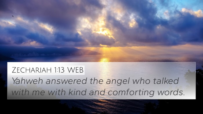 Zechariah 1:13 WEB Bible Verse Image