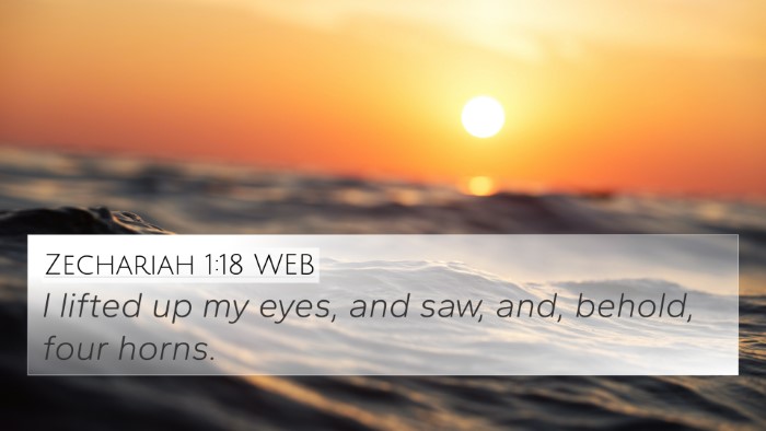 Zechariah 1:18 WEB Bible Verse Image